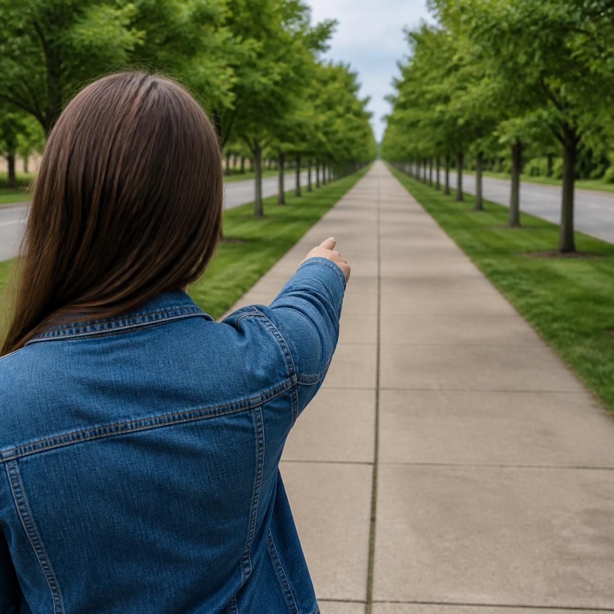 Photograph for the word „право“ (straight ahead)