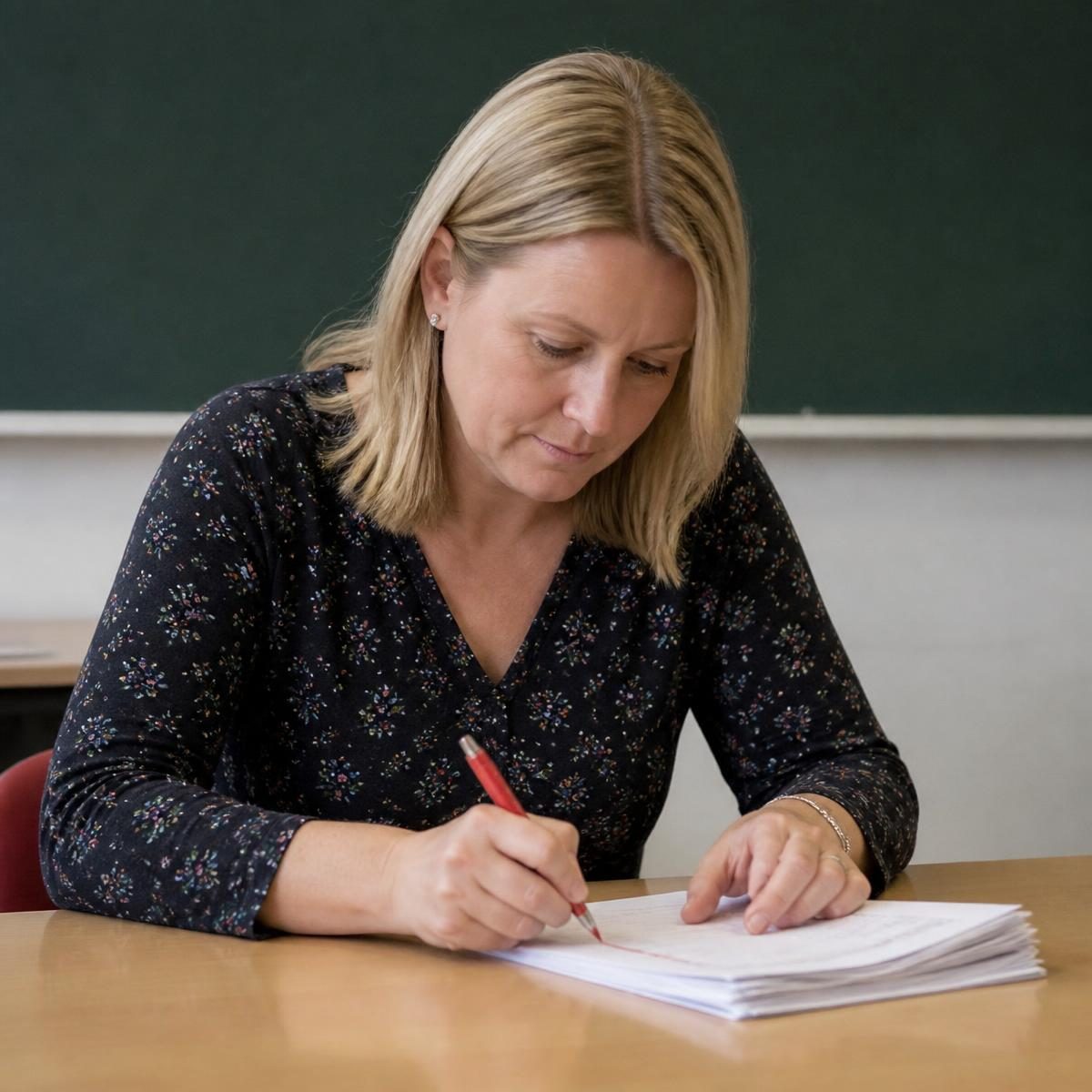 Photograph for the word „оцењивати“ (to grade, to assess)