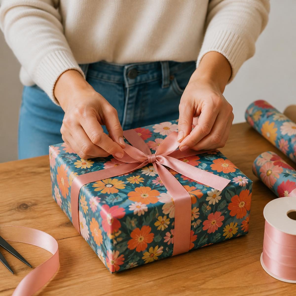 Photograph for the word „упаковати“ (to wrap (a gift))