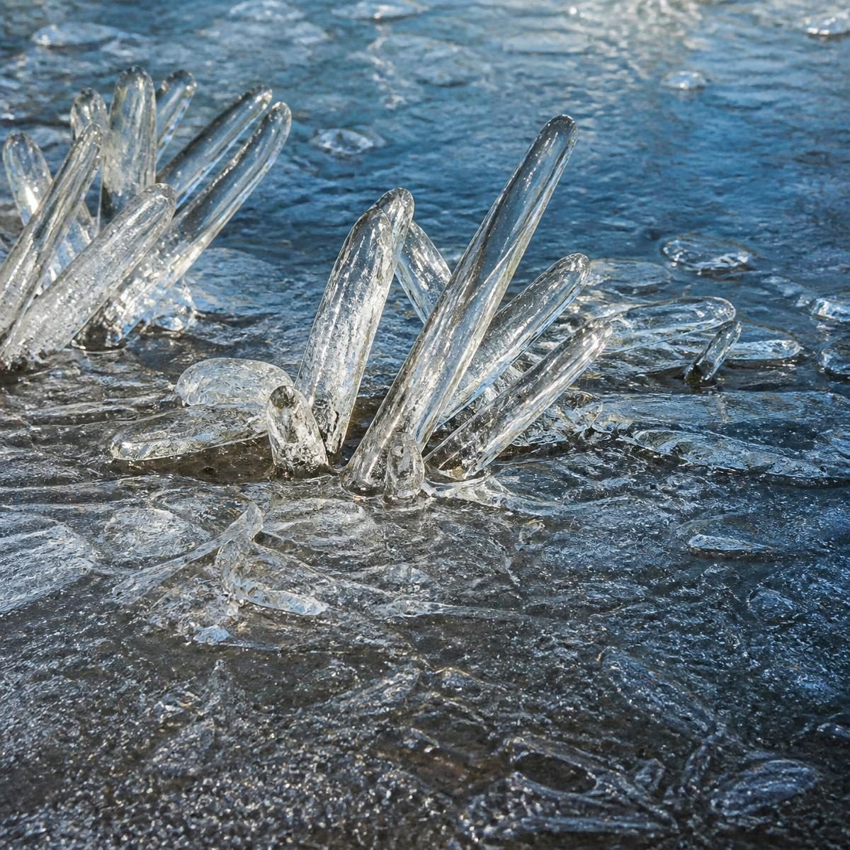 Photograph for the word „лед“ (ice)