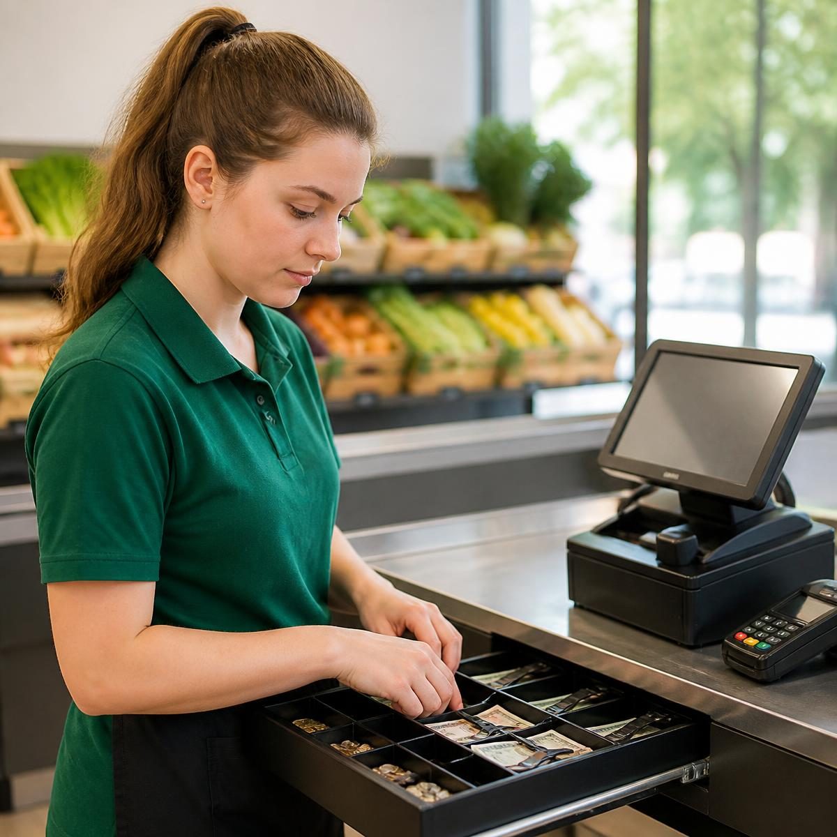 Photograph for the word „благајник“ (cashier)