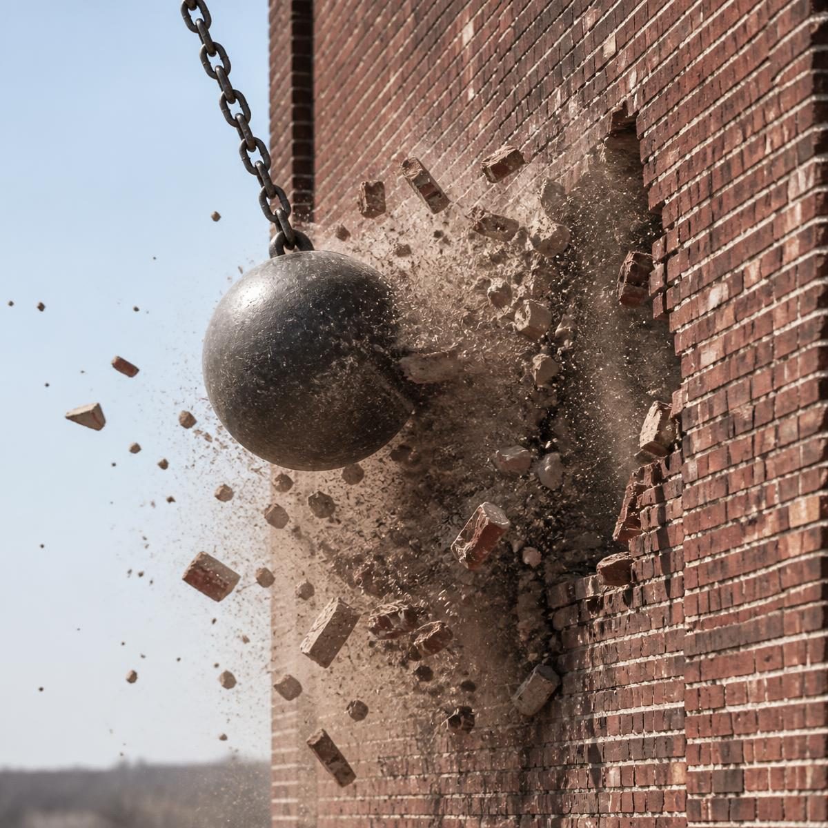Photograph for the word „срушити“ (to demolish)