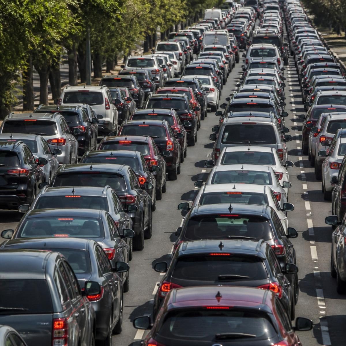 Photograph for the word „гужва“ (crowd, traffic jam)