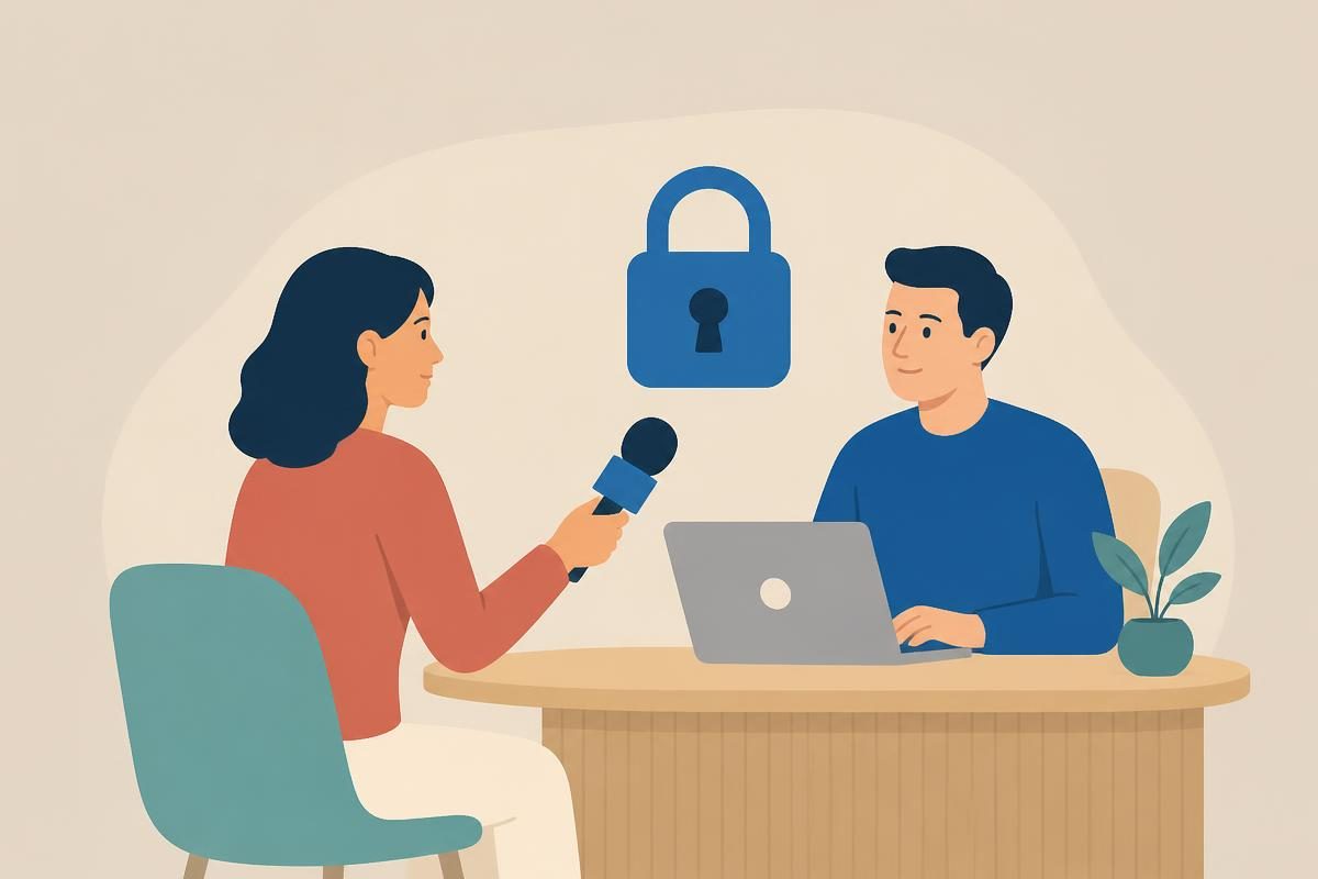 Scene illustration for the listening interview „Интервју са ИТ стручњаком“