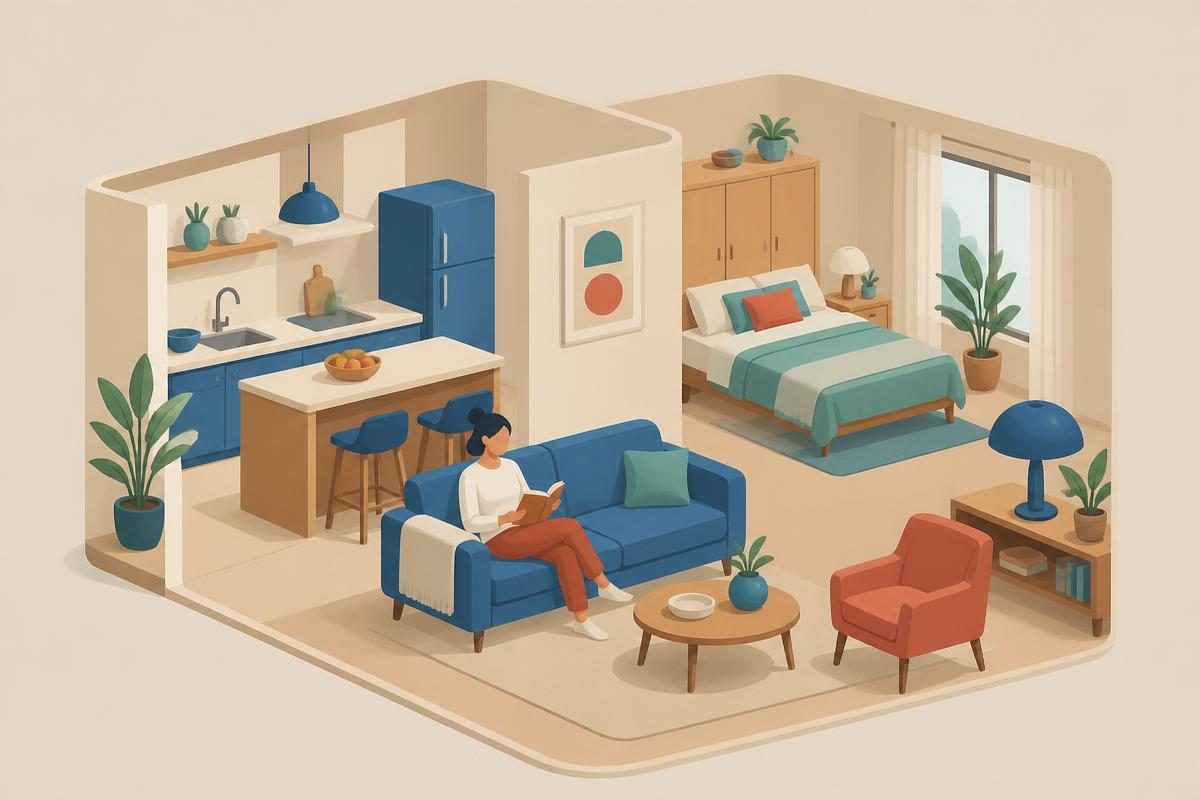 Scene illustration for the listening story „Мој стан, соба по соба“