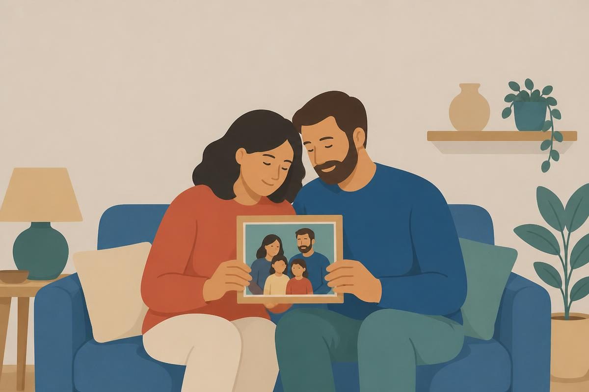 Scene illustration for the listening dialogue „Породична фотографија“