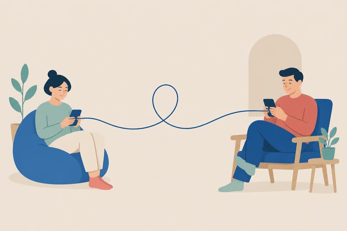 Scene illustration for the listening dialogue „Позив пријатељу“