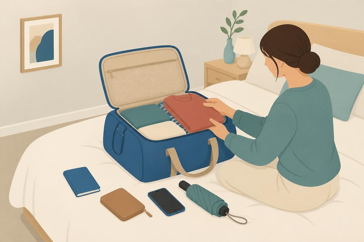 Scene illustration for the listening story „Шта имам у торби“