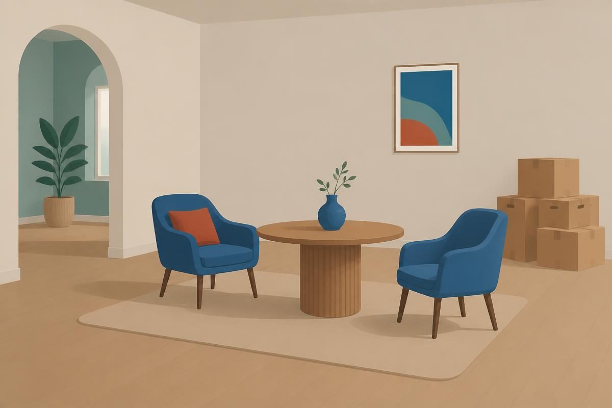 Scene illustration for the listening story „У новом стану“