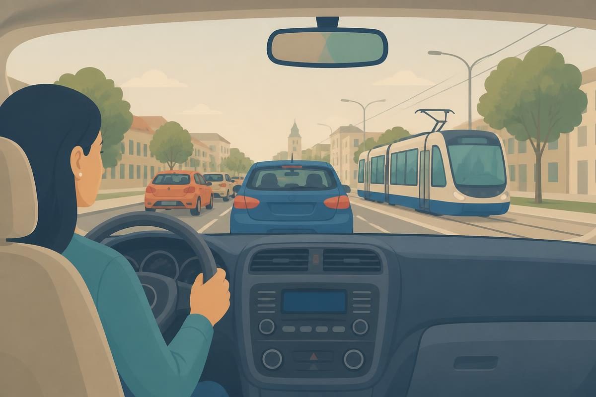 Scene illustration for the listening news bulletin „Вести о саобраћају“