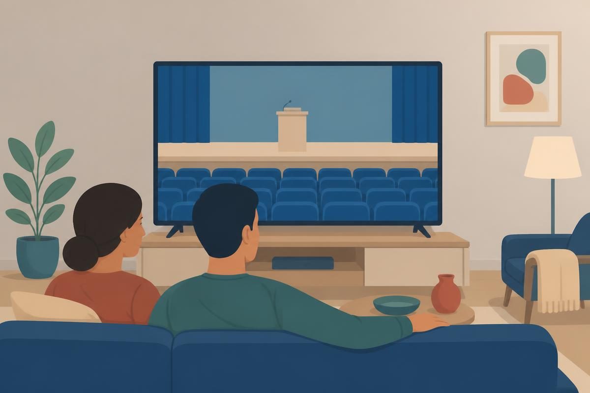 Scene illustration for the listening news bulletin „Вести из политике“