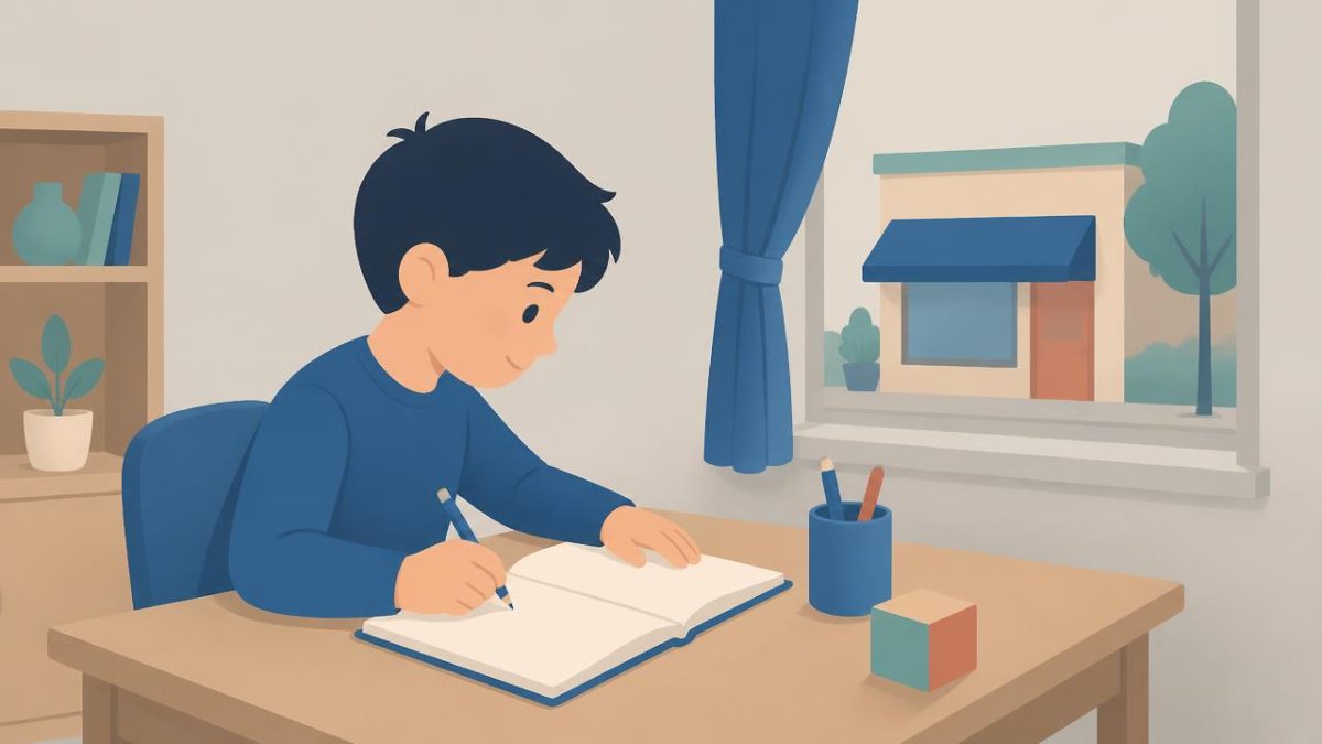 Cover illustration for the A1 practice unit „The alphabet: signs, letters and first words“