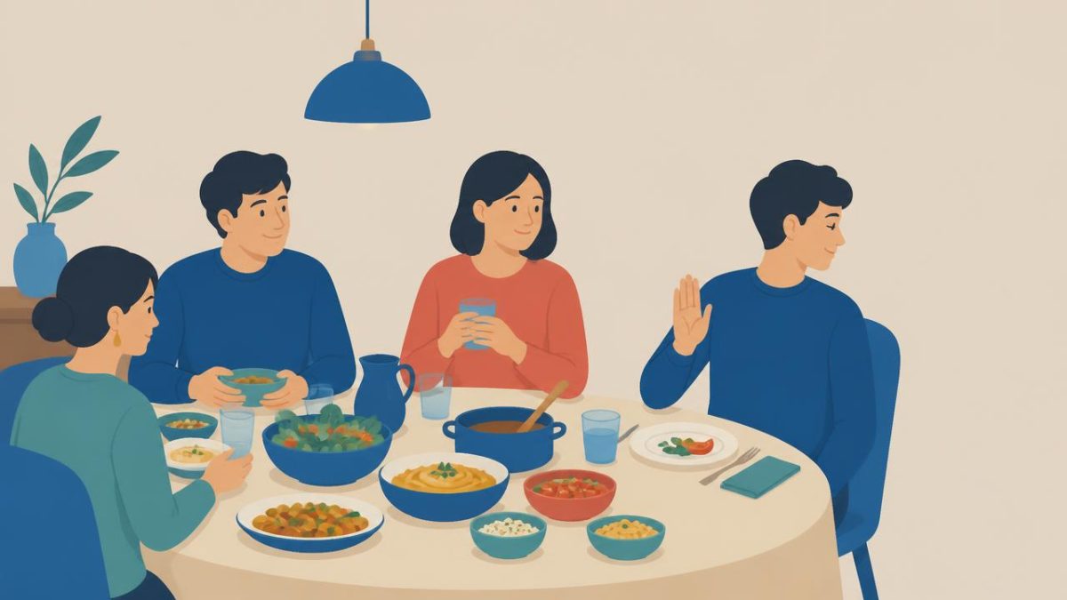 Cover illustration for the A1 practice unit „No, thank you: saying no and disagreeing“