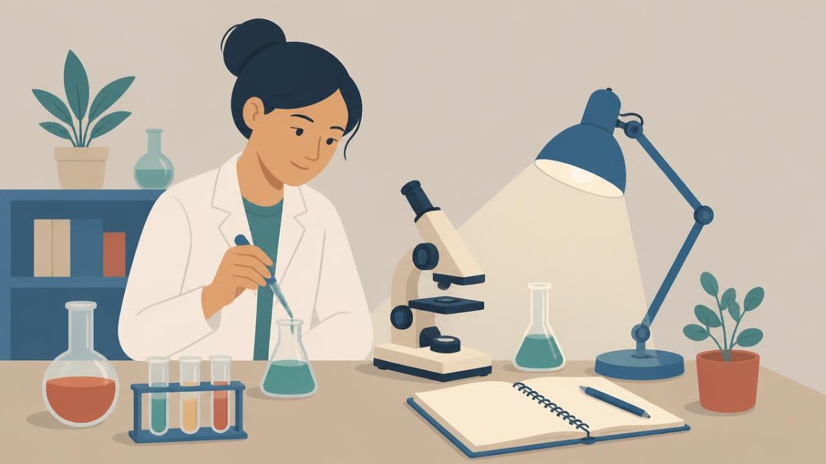 Cover illustration for the C1 practice unit „Science: hypotheses, evidence and the limits of certainty“