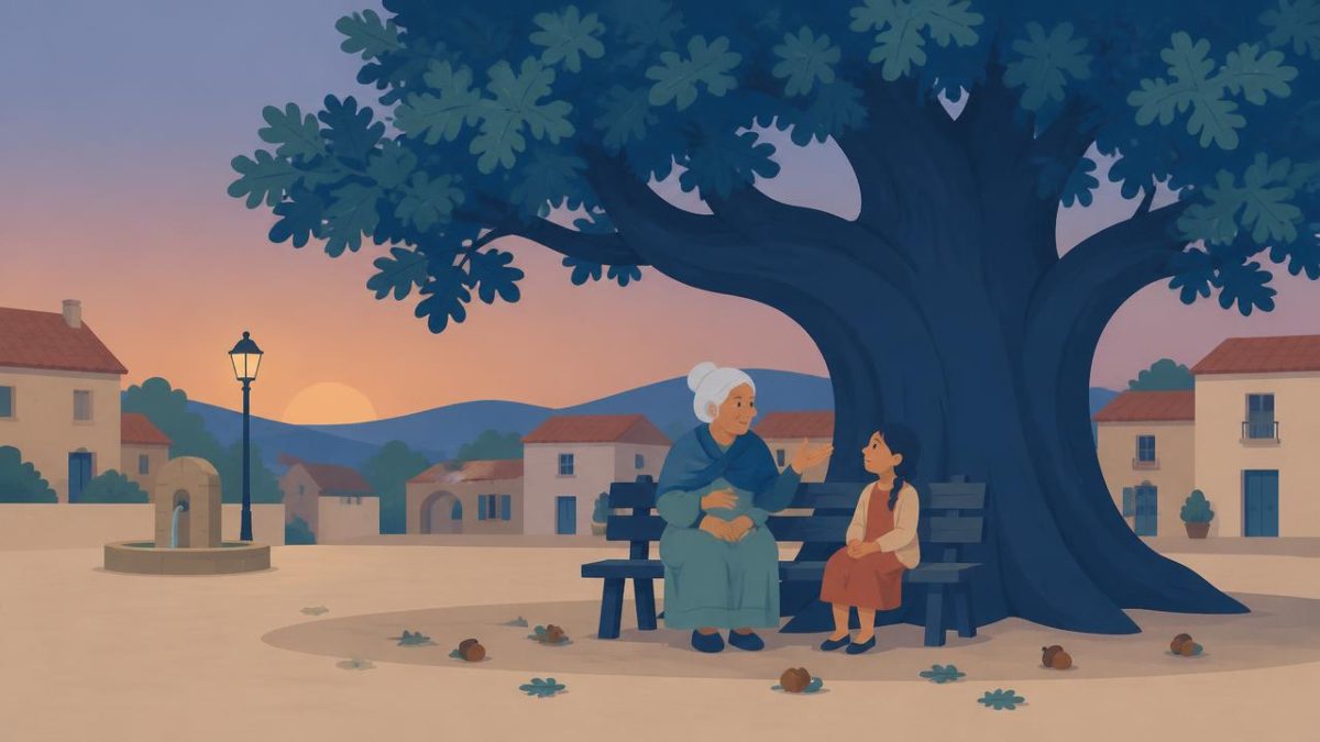Cover illustration for the C1 practice unit „Stories & legends: how Serbian narrates“
