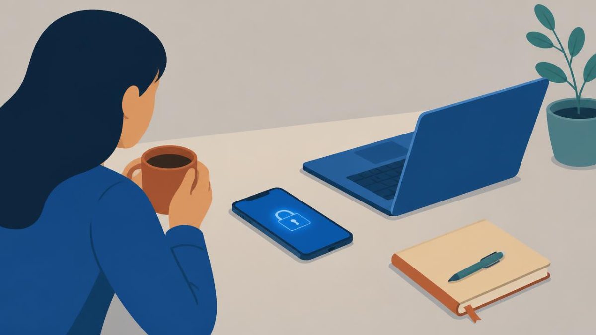 Cover illustration for the C1 practice unit „Technology & ethics: short words in their place“