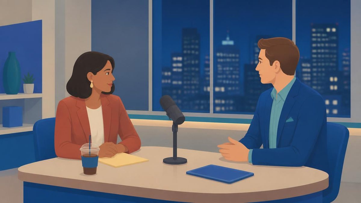 Cover illustration for the C2 practice unit „A media scandal: jargon, neutral register and bureaucratic register side by side“
