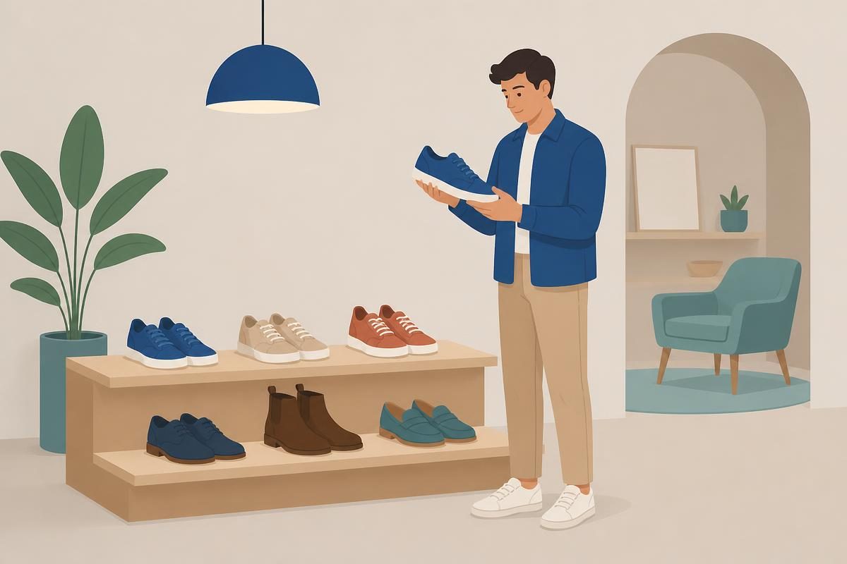 Header illustration for the A1 reading text „Избор ципела“