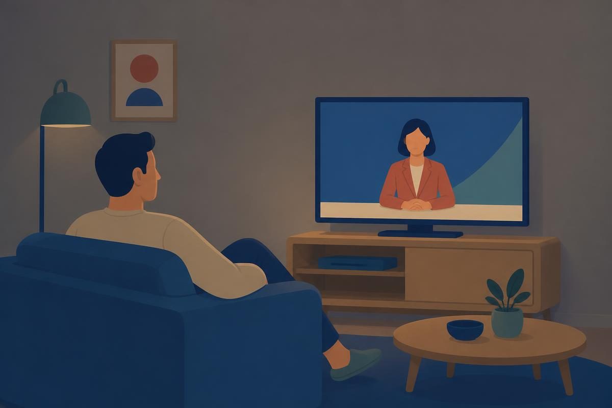 Header illustration for the B2 reading text „Пратим вести“
