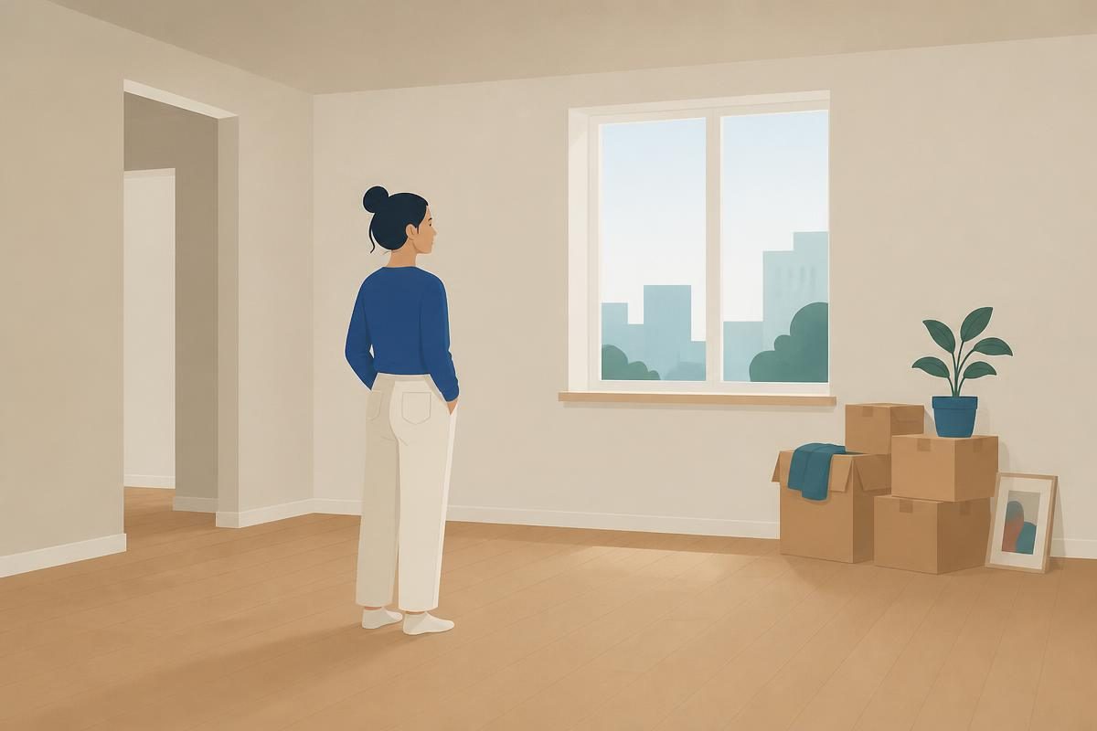 Header illustration for the A1 reading text „Прва шетња кроз нови дом“