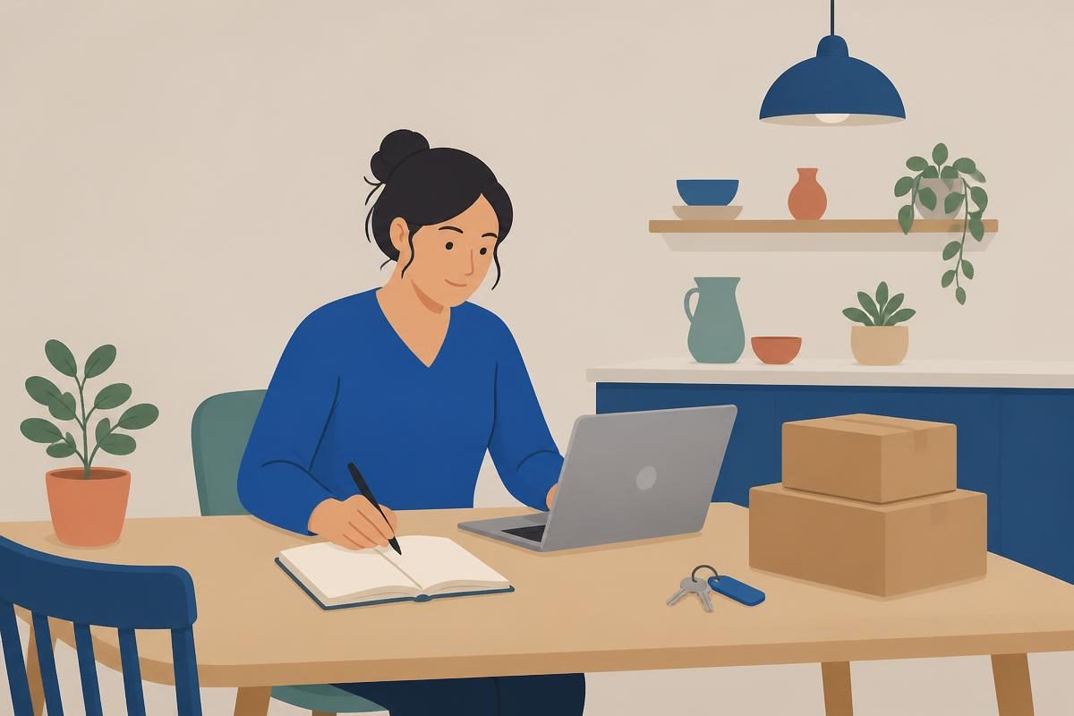 Header illustration for the B1 reading text „Тражење стана“