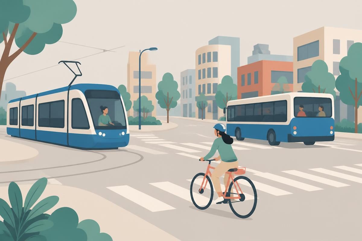 Context scene for the A1 writing task „Getting around town“