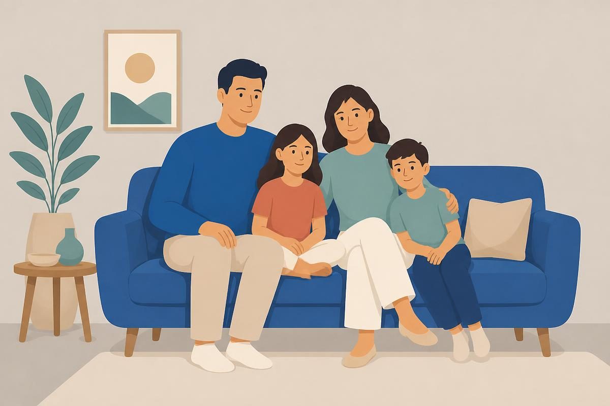 Context scene for the A1 writing task „My family“