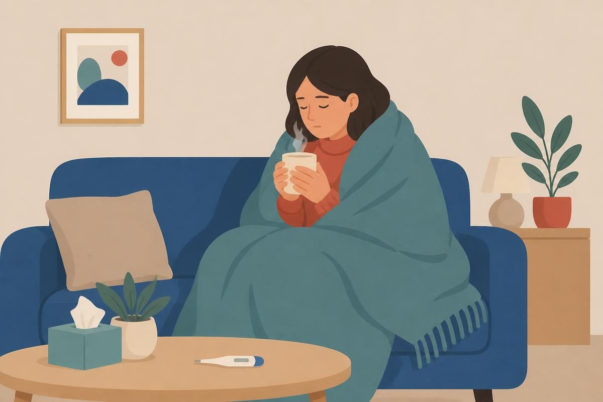 Context scene for the A2 writing task „My illness“