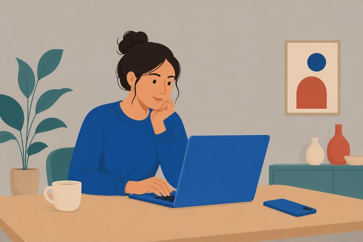 Context scene for the B1 writing task „A computer problem“