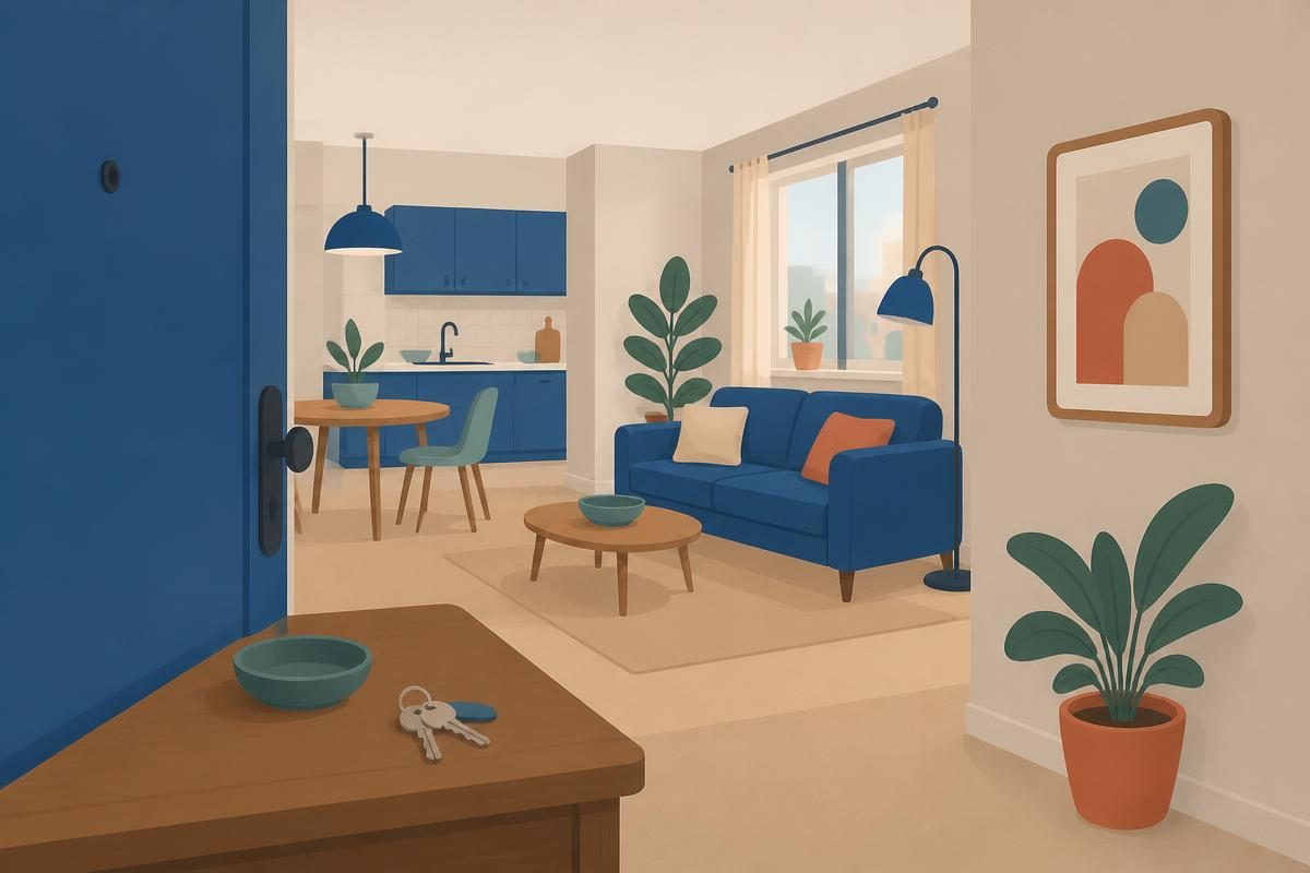 Context scene for the B1 writing task „Renting a flat“