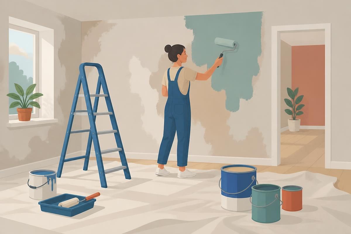 Context scene for the B2 writing task „Renovating a house“